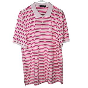 G/Fore G4 Cinque Striped Collar Polo Golf Shirt‎ XL Short Sleeve Athleisure